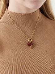 Bordeaux Heart Ketting | Goud