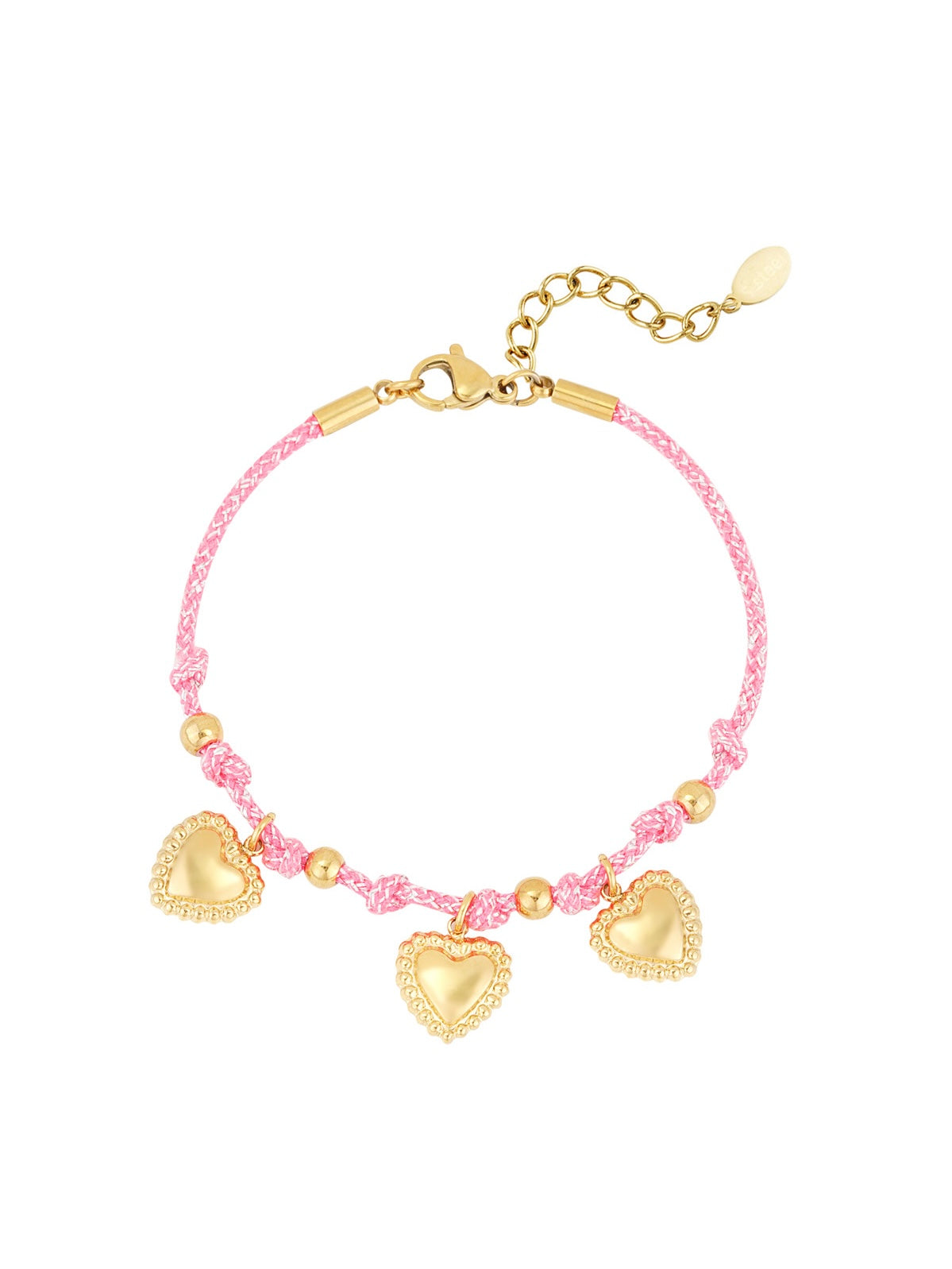 Cozy Hearts Armband | Roze