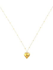 Chunky Heart Ketting Extra Lang | Goud