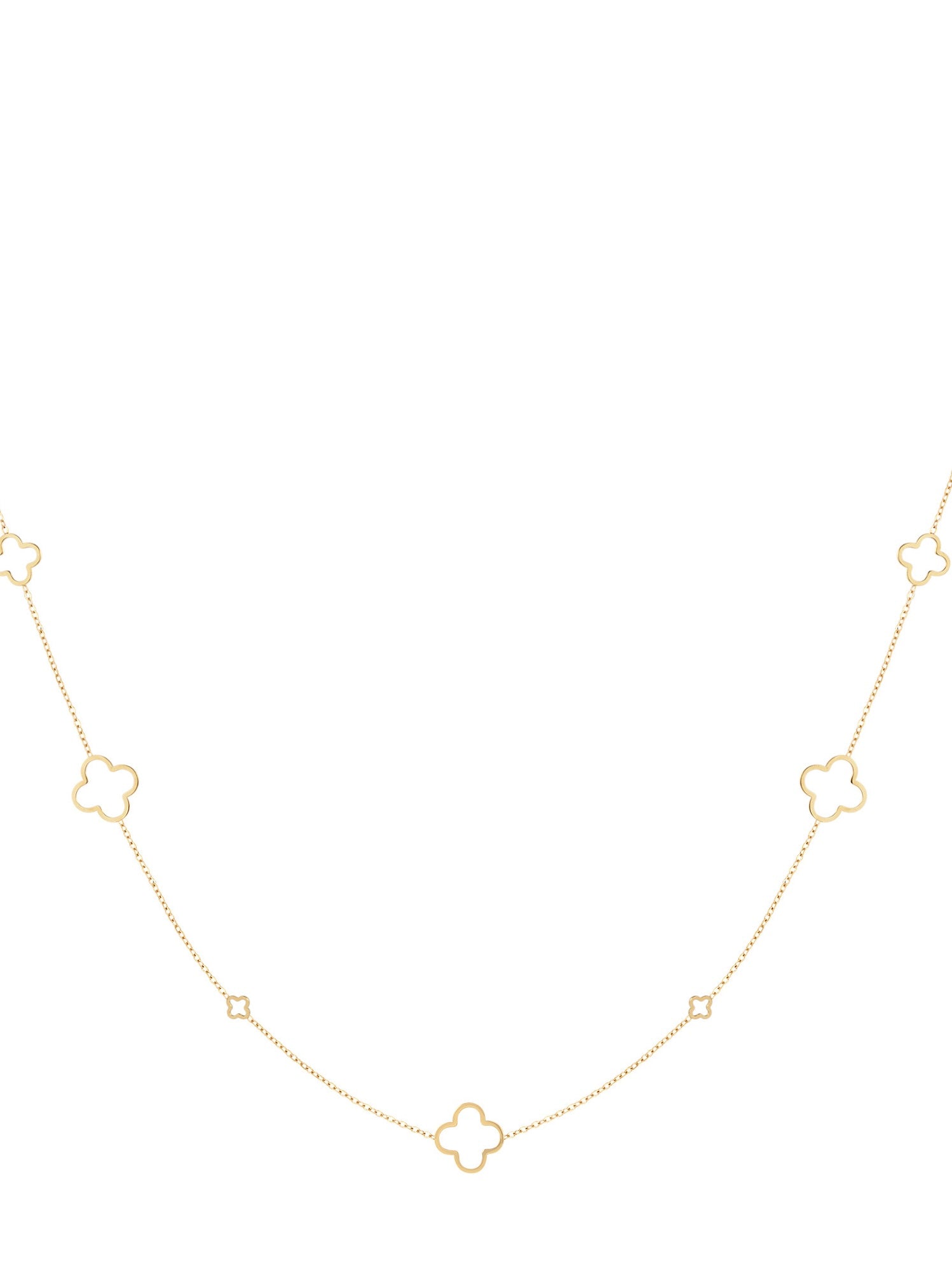 Clover Ketting Lang | Goud