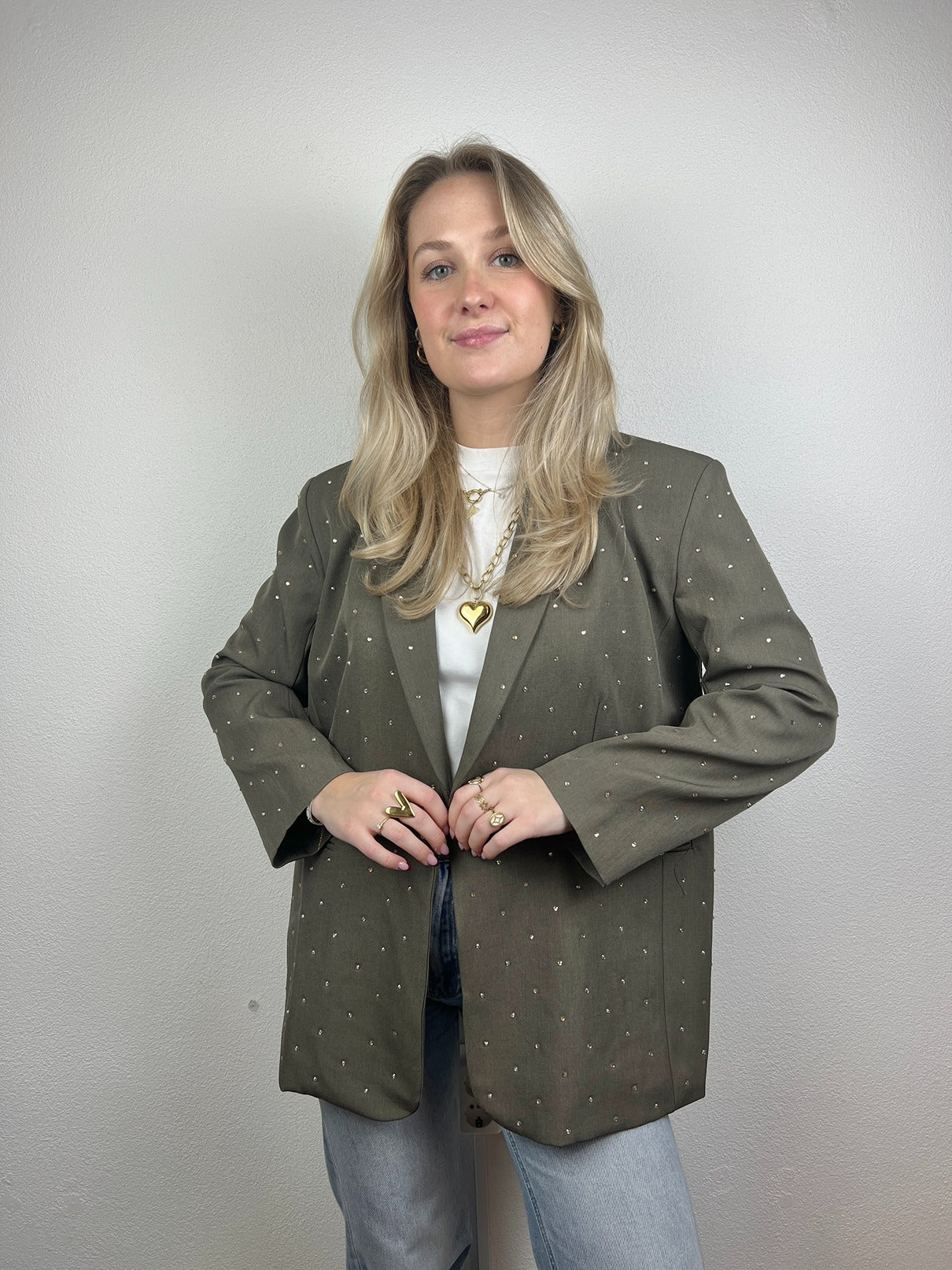 Strass Blazer Amy | Taupe