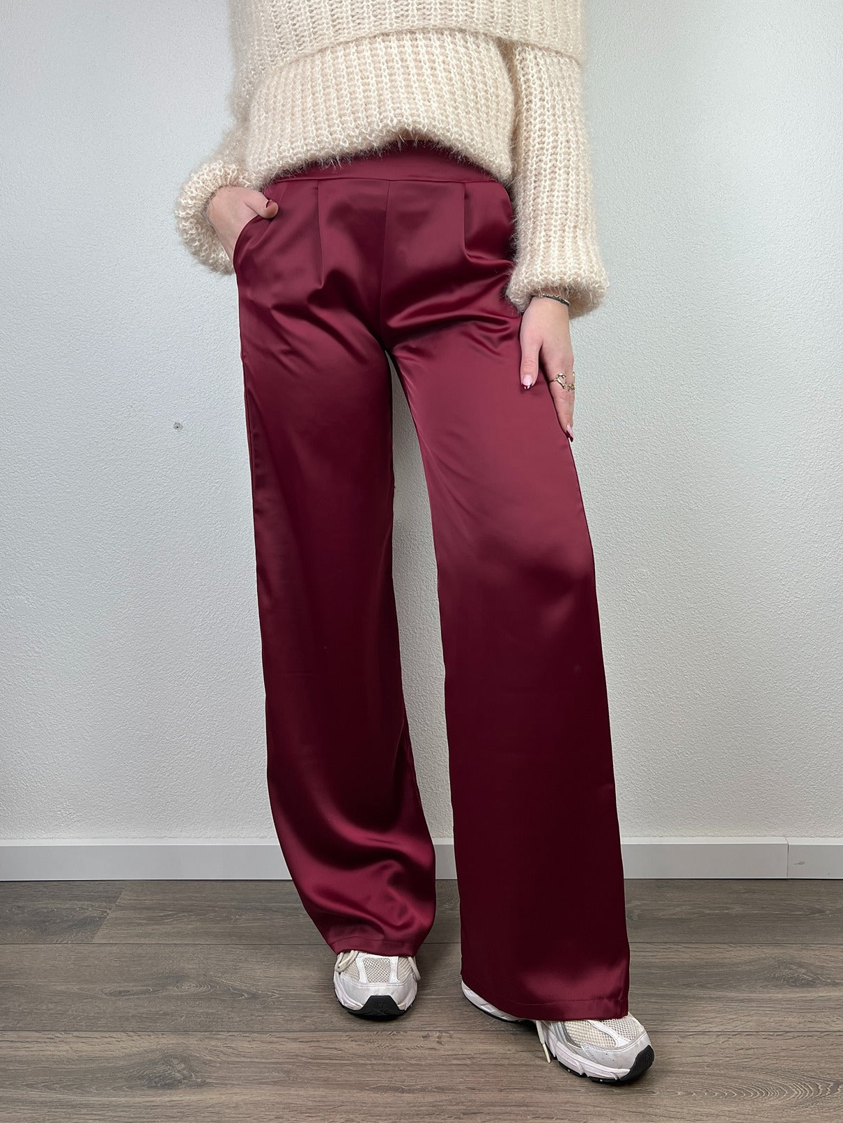 Satin Pants Livia | Bordeaux