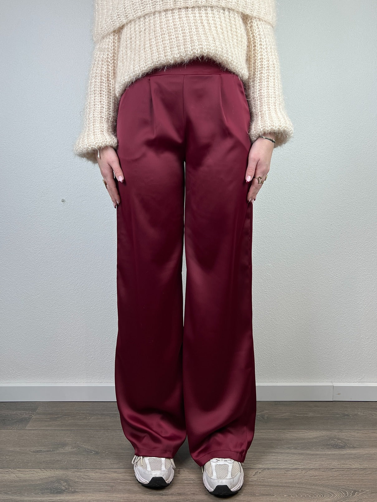 Satin Pants Livia | Bordeaux