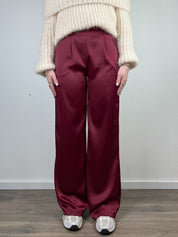 Satin Pants Livia | Bordeaux