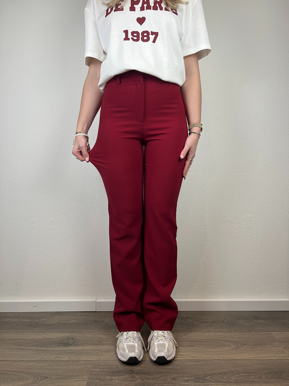 Stretch Pantalon Livia | Bordeaux